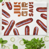 Nur ein Mädchen, das Würstchen Liebe Geschirrtuch (Gefaltet)