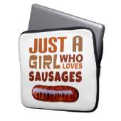 Nur ein Mädchen, das Würstchen Liebe Laptopschutzhülle (Vorderseite Links)