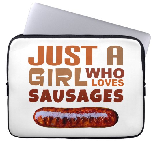 Nur ein Mädchen, das Würstchen Liebe Laptopschutzhülle (Vorderseite)