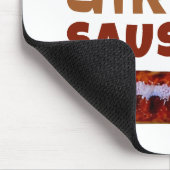 Nur ein Mädchen, das Würstchen Liebe Mousepad (Ecke)