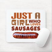 Nur ein Mädchen, das Würstchen Liebe Mousepad (Mit Mouse)