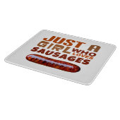 Nur ein Mädchen, das Würstchen Liebe Schneidebrett (Ecke)