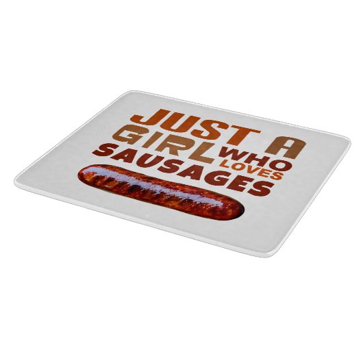 Nur ein Mädchen, das Würstchen Liebe Schneidebrett (Ecke)