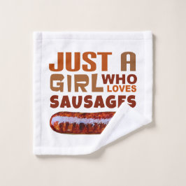 Nur ein Mädchen, das Würstchen Liebe Waschlappen