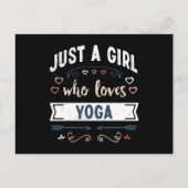 Nur ein Mädchen, das Yoga Funny Lieben Geschenke Postkarte (Vorderseite)
