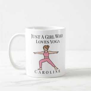 Nur ein Mädchen, das Yoga Liebe Kaffeetasse
