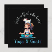 Nur ein Mädchen, das Yoga und Ziegen Liebe (Vorne/Hinten)