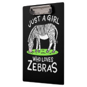 Nur ein Mädchen, das Zebras Lieben Klemmbrett (Links)