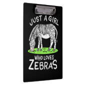 Nur ein Mädchen, das Zebras Lieben Klemmbrett (Rechts)