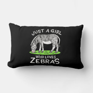 Nur ein Mädchen, das Zebras Lieben Lendenkissen