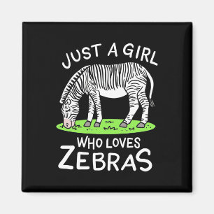 Nur ein Mädchen, das Zebras Lieben Magnet