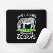 Nur ein Mädchen, das Zebras Lieben Mousepad (Mit Mouse)