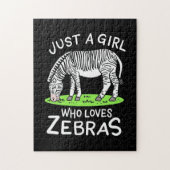 Nur ein Mädchen, das Zebras Lieben Puzzle (Vertikal)