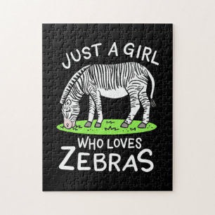 Nur ein Mädchen, das Zebras Lieben Puzzle