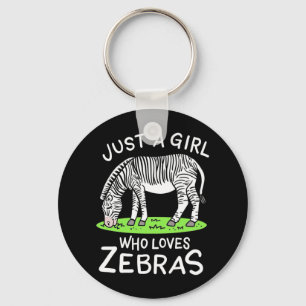 Nur ein Mädchen, das Zebras Lieben Schlüsselanhänger