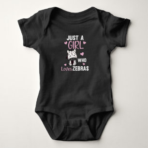 Nur ein Mädchen, das Zebras Lieben - Sweet Zebra Baby Strampler