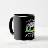 Nur ein Mädchen, das Zebras Lieben Tasse (Vorderseite Links)