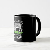 Nur ein Mädchen, das Zebras Lieben Tasse (VorderseiteRechts)