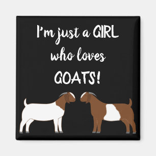 Nur ein Mädchen, das Ziegen Liebe - Boer Goat Magnet
