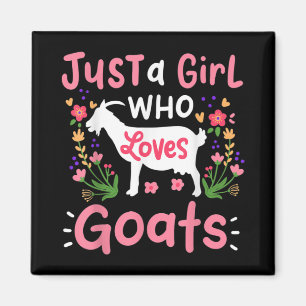 Nur ein Mädchen, das Ziegen Liebe Magnet