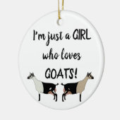 Nur ein Mädchen, das Ziegen Liebe - Milchziege der Keramik Ornament (Links)