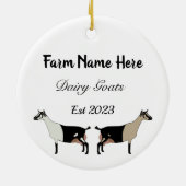 Nur ein Mädchen, das Ziegen Liebe - Milchziege der Keramik Ornament (Hinten)