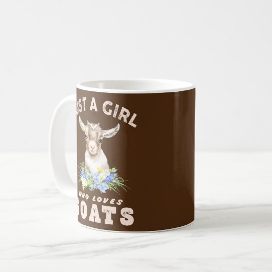 Nur ein Mädchen, das Ziegen Liebe niedliche Wasser Kaffeetasse (Vorderseite Links)