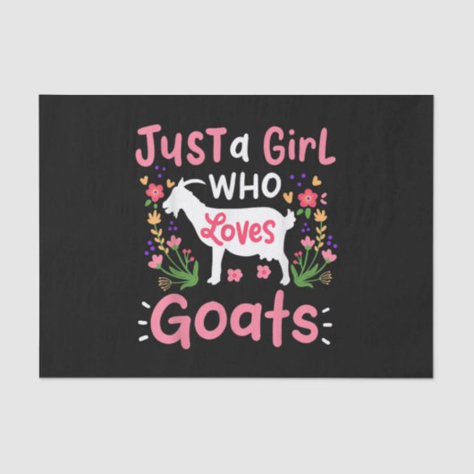 Nur ein Mädchen, das Ziegen Liebe Seidenpapier (Vorderseite)