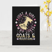 Nur ein Mädchen, das Ziegen und Berge Liebe Karte (Gelbe Blume)
