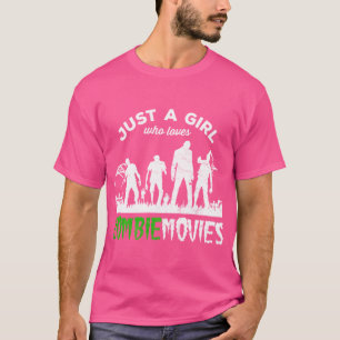 Nur ein Mädchen, das Zombie-Film-Freunde-Geschenke T-Shirt