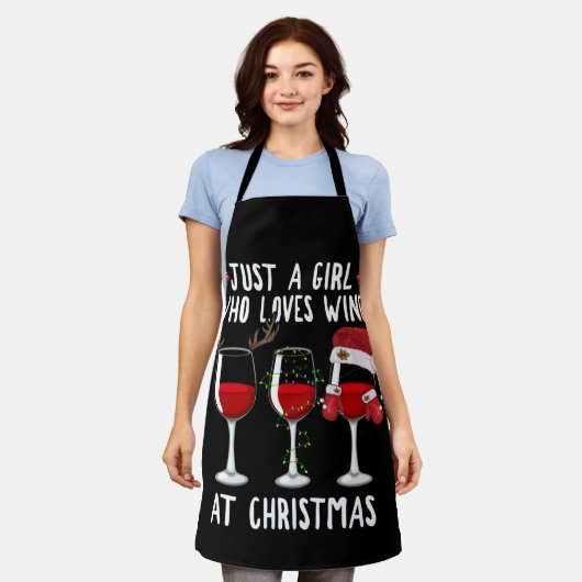 Nur ein Mädchen, das zu Weihnachten Gläser Liebe Schürze (Getragen)