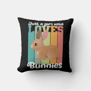 Nur ein Mädchen, die Bunnies Ostersonne Lieben Nie Kissen