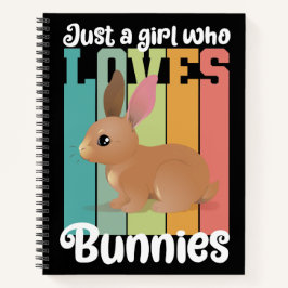 Nur ein Mädchen, die Bunnies Ostersonne Lieben Nie Notizblock