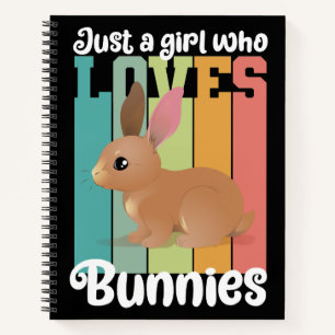 Nur ein Mädchen, die Bunnies Ostersonne Lieben Nie Notizblock