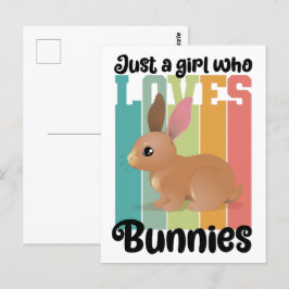 Nur ein Mädchen, die Bunnies Ostersonne Lieben Nie Postkarte