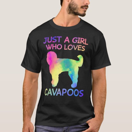 Nur ein Mädchen, die Cavapoos Funny Cavapoo Lover T-Shirt (Vorderseite)