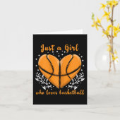 Nur ein Mädchen, die Liebe Basketball Sport Frauen Karte (Gelbe Blume)