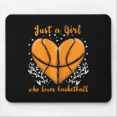 Nur ein Mädchen, die Liebe Basketball Sport Frauen Mousepad (Vorne)