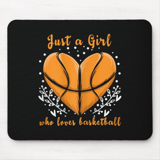 Nur ein Mädchen, die Liebe Basketball Sport Frauen Mousepad (Vorne)