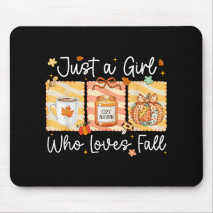 Nur ein Mädchen, die Liebe fallen Pumpkin kuscheli Mousepad
