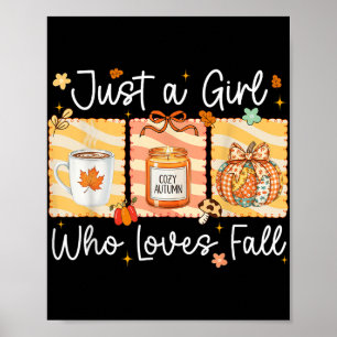 Nur ein Mädchen, die Liebe fallen Pumpkin kuscheli Poster