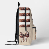 Nur ein Mädchen, die Liebe Fußball-Uni Bow Coquett Bedruckter Rucksack (Links)