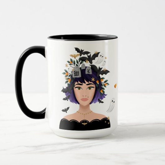 Nur ein Mädchen, die Liebe Halloween Kostüm Schönh Tasse (Links)