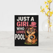 Nur ein Mädchen, die Liebe Pool Billard Pool Playe Karte (Gelbe Blume)
