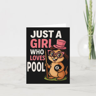 Nur ein Mädchen, die Liebe Pool Billard Pool Playe Karte