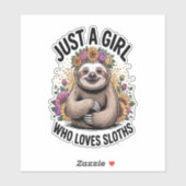 Nur ein Mädchen, die Liebe schläft Aufkleber (Blatt)