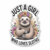 Nur ein Mädchen, die Liebe schläft Aufkleber (Vorderseite)