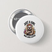 Nur ein Mädchen, die Liebe schläft Button (Vorne & Hinten)