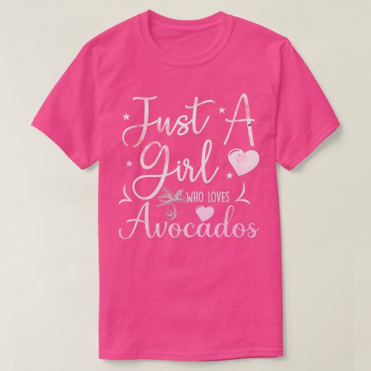 Nur ein Mädchen, die Lieben Avocados Funny Vegan T-Shirt (Design vorne)