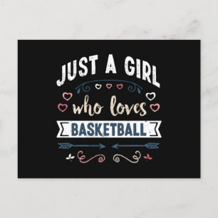 Nur ein Mädchen, die Lieben Basketball Funny Gesch Postkarte